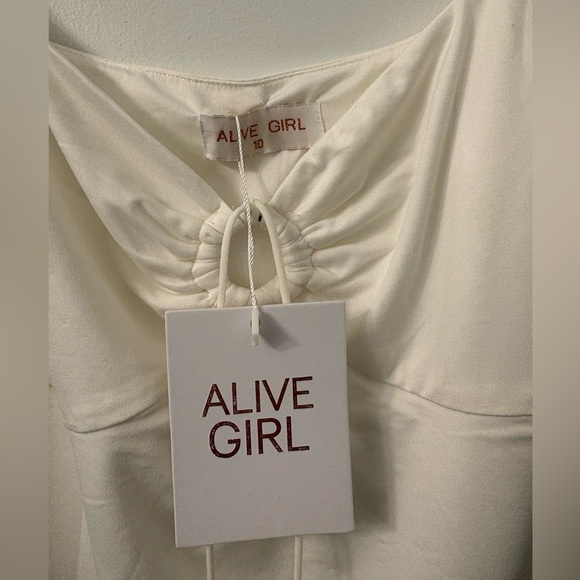 Alive Girl White Slip Dress - Picture 3 of 3